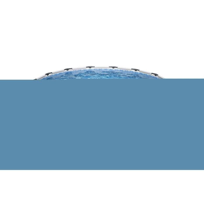 Kit Piscine hors sol tubulaire BESTWAY - Steel Pro Max - 488 x 122 cm - Ronde (Filtre avec cartouche, échelle, bâche)