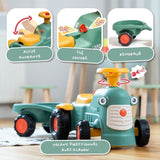 Porteur tracteur Maurice - FALK - Volant directionnel et remorque - 100% Fabriqué en France - 90% de plastique recyclé - Des 12 mois