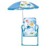 Mobilier de jardin - FUN HOUSE - Chaise Ma Petite Carapace Tortue H.53 x L.38,5 x P.37,5 cm avec parasol 65 cm - Pour enfant !