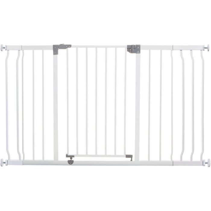 Safety barrier - DREAMBABY - LIBERTY - 1 barrier + 2 extensions - 126-132.5 cm - White