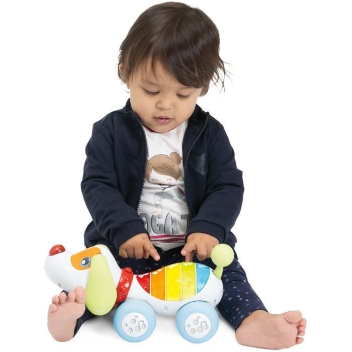 Jouet a tirer - Chicco - Chien Dog Ré Mi - Blanc - 18 mois - Intérieur