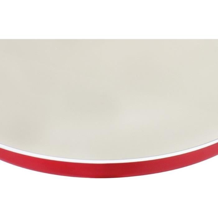 Crepiere avec étaleur - GSW - 456715 - Aluminium - Extérieur rouge siliconé - 26 cm - Tous feux dont induction