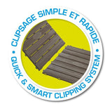 Smoby - Set de 6 dalles - Plancher de Maison - Anti-UV - 45x45cm - Effet texturé bois - Plastique 100% recyclé - Fabriqué en France