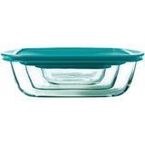 Lot de 3 plats avec couvercle - PYREX - Cook & Store - Verre - Rectangulaire - 0,4/1,1/2,5 L