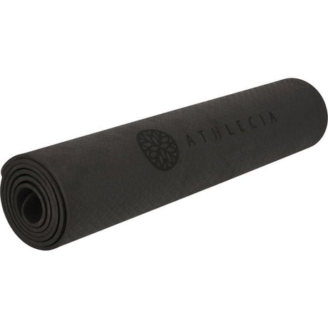 Tapis de Yoga - ATHLECIA - Estell - 6 mm - L 173 x L 61 cm - Noir