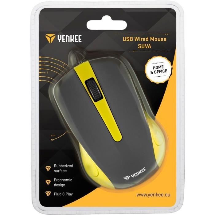 Souris - JAUNE SUVA - YENKEE - YMS 1015YW