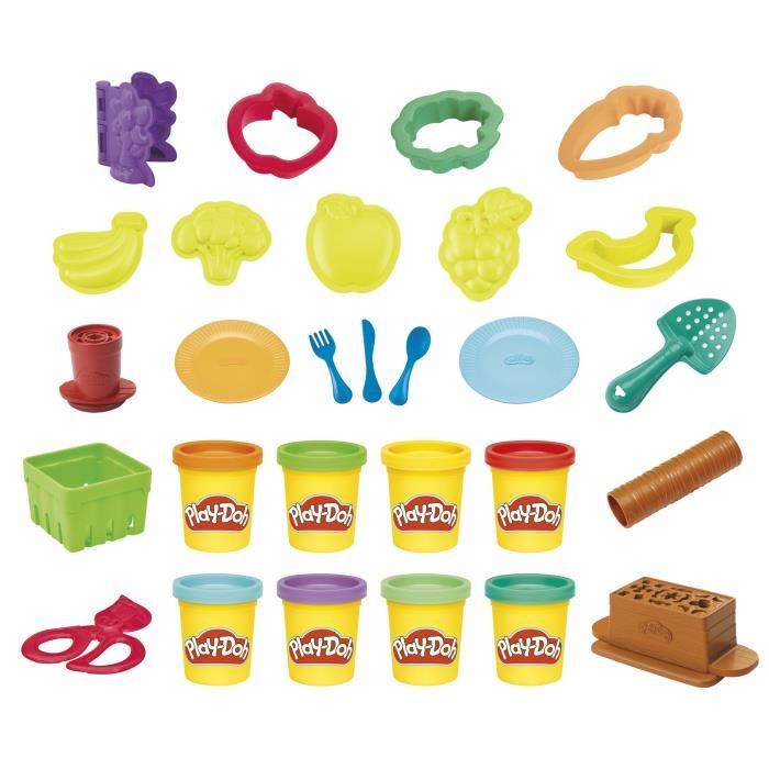 Play-Doh Mon petit jardin, Coffret de pâte a modeler pour faire pousser des fleurs et fruits avec accessoires, Des 3 ans
