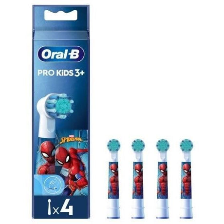 Brossettes x4 Spiderman, Marvel, Oral-B Pro Kids 3+, Pack de rechange, Pour enfant