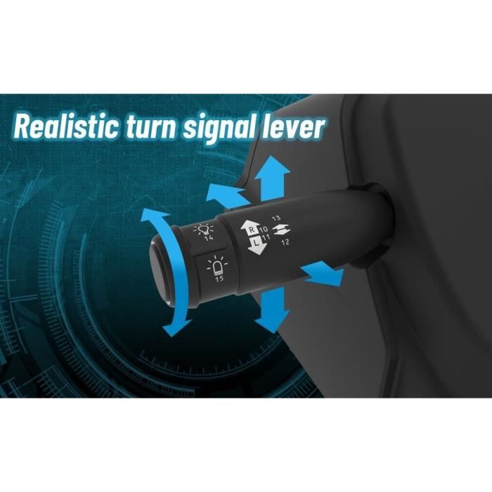 Volant de simulation agricole - HORI - PC - 340 mm - 900° de rotation - 76 boutons