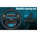 Volant de simulation agricole - HORI - PC - 340 mm - 900° de rotation - 76 boutons