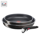 TEFAL Ingenio Easy Plus, Poeles 24/28 cm, revetement antiadhÈsif, tous feux sauf induction, compatible lave-vaisselle, L1509202