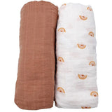 Lot de 2 draps housse bébé - SAUTHON - SUNLIGHT - 60 x 120 cm - Mousseline de coton bio