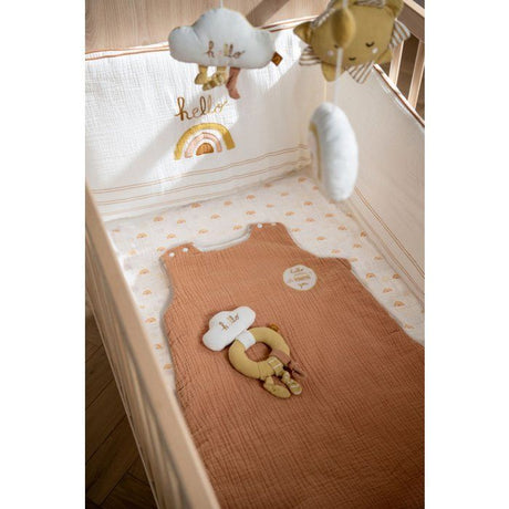 Lot de 2 draps housse bébé - SAUTHON - SUNLIGHT - 60 x 120 cm - Mousseline de coton bio