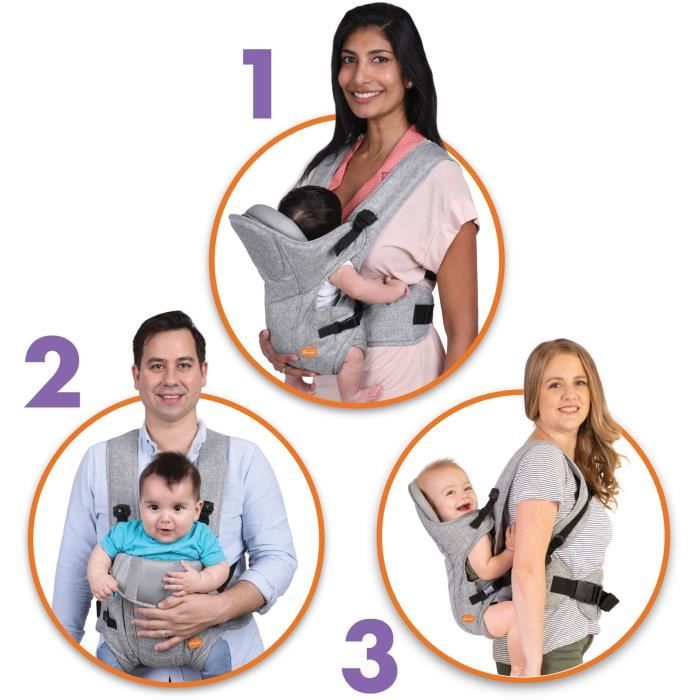 Dreambaby Porte-bÈbÈ ajustable 3-1 Oxford pour les nouveau-nÈs et les enfants jusqu'a 15kg - Convient a toutes les tailles