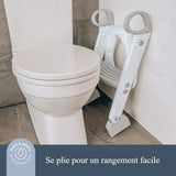 Réducteur de WC - DREAMBABY - STEP-UP - Siege d'apprentissage de la propreté - 2 étages réglables - Gris