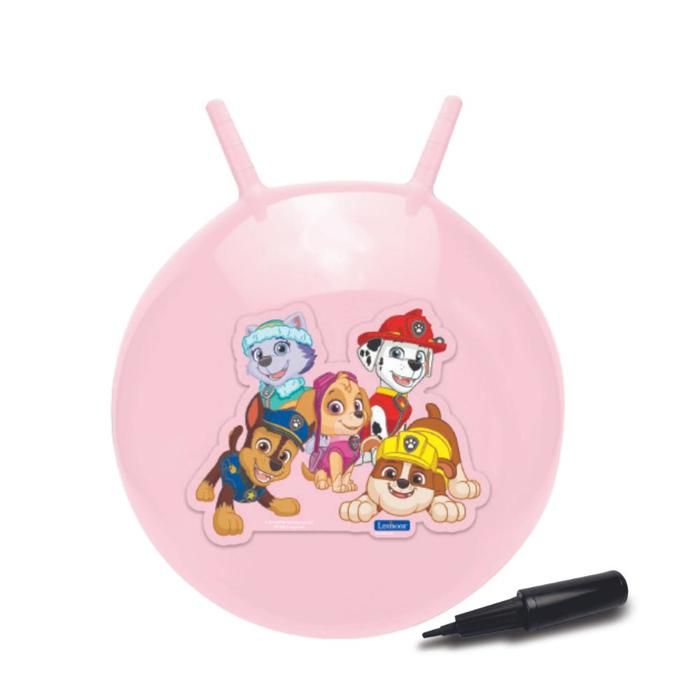 Balle sauteuse Gonflable - Lexibook - Pat'Patrouille - Pompe Manuelle Incluse - Plastique sécurisé et résistant - Rose