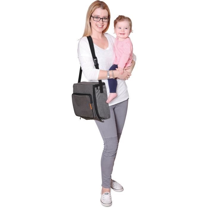 RÈhausseur pour enfants - DREAMBABY - ON-THE-GO - Portable avec compartiments de rangement - LÈger, compact et facile a transporter