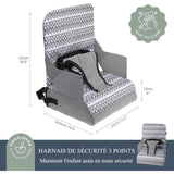 Réhausseur pour enfants - DREAMBABY - ON-THE-GO - Portable avec compartiments de rangement - Léger, compact et facile a transporter