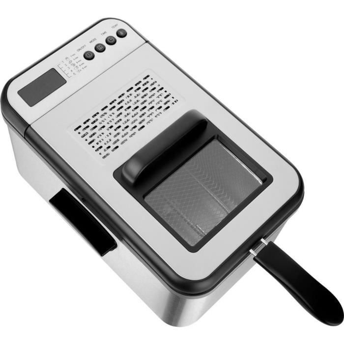 Friteuse électrique - Sencor - SFR 8200SS - 2200 W - 3,2 L - Noir/Acier Inoxydable