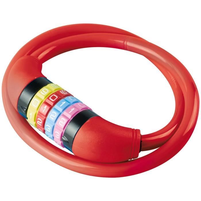 Antivol Kids vÈlo - BURG WACHTER - 210 C 65 KIDS - Couleur, code, 65 cm, acier 10 mm