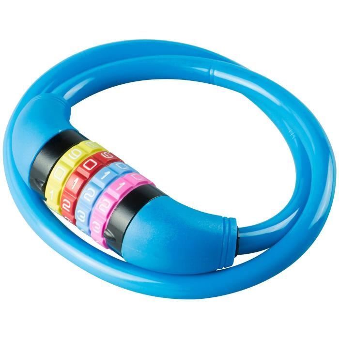 Antivol Kids vÈlo - BURG WACHTER - 210 C 65 KIDS - Couleur, code, 65 cm, acier 10 mm