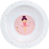 BALLERINE - Lot vaisselle pour enfant avec verre, assiette creuse, assiette plate, couverts, gourde et boite gouter