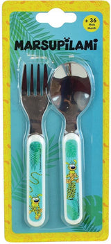 Lot vaisselle - FUN HOUSE - MARSUPILAMI - Verre 220 ml, mug 350 ml, couverts, peluche 18 cm