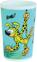 Lot vaisselle - FUN HOUSE - MARSUPILAMI - Verre 220 ml, mug 350 ml, couverts, peluche 18 cm