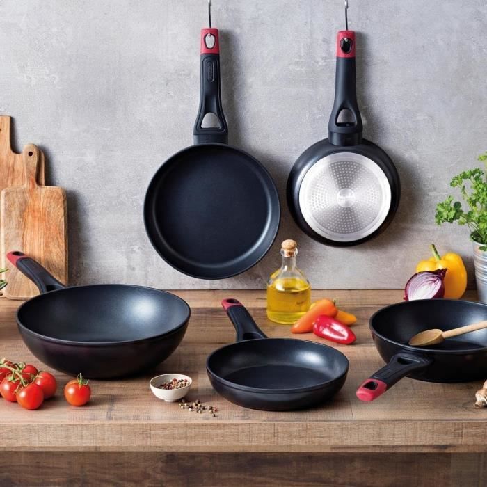 Poele - PYREX - 1455016 - En aluminium forgé - Antiadhésif - 22 cm - Sans PFAS
