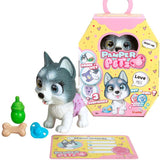 Smoby - Pamper Petz - Husky a adopter - 4 accessoires - Articulé - Bois et fais pipi - Certificat d'adoption - Des 3 ans