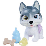 Smoby - Pamper Petz - Husky a adopter - 4 accessoires - Articulé - Bois et fais pipi - Certificat d'adoption - Des 3 ans