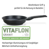 Poele a frire 28 cm Easy Click en aluminium et plastique avec couvercle en verre - GSW - 167833 - Noir