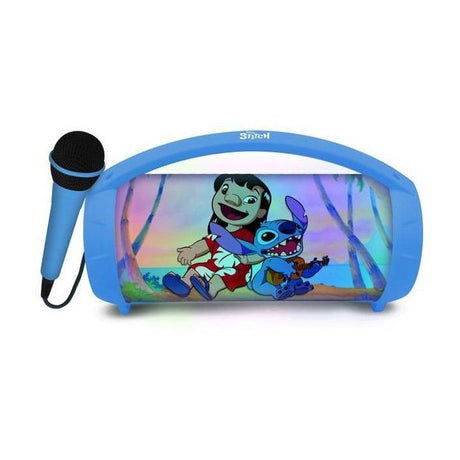 LEXIBOOK - Enceinte Bluetooth sans fil lumineuse avec micro - Batterie rechargeable - Disney Stitch