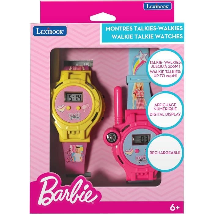 Montre digitale Barbie avec fonction talkie-walkie portÈe jusqu'a 200 m