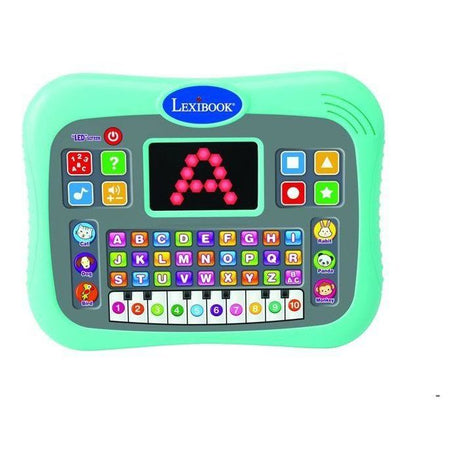 Tablette éducative bilingue parlante ABC avec touches tactiles et écran LED pour illustrer les interactions avec le jeu en anglais
