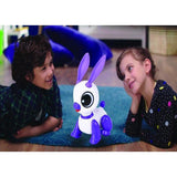 Power Rabbit Mini - Robot lapin avec effets lumineux et sonores, contrôle par claquement de main, répétition
