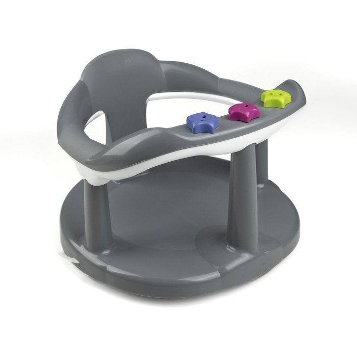 Anneau de bain - THERMOBABY - AQUABABY - De 7 a 16 mois - 3 jeux éducatifs - Gris taupe