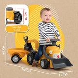 Porteur Chantier Marcel - FALK -  Pelle frontale, excavatrice - Jaune - Fabriqué en France - 90% de plastique recyclé - Des 12 mois