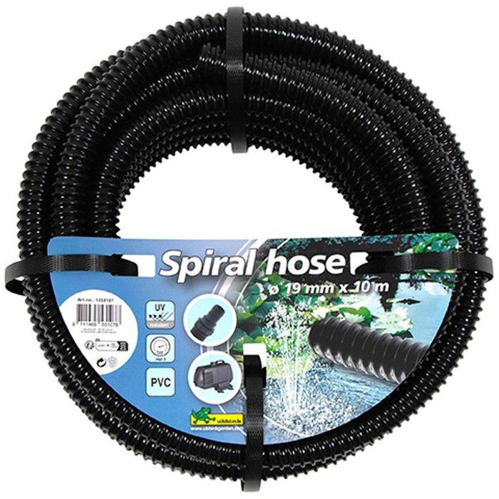 Tuyau spiralé - UBBINK - Ø19 mm (3/4) - Longueur 10 m - Résistant UV - Pression 1 bar