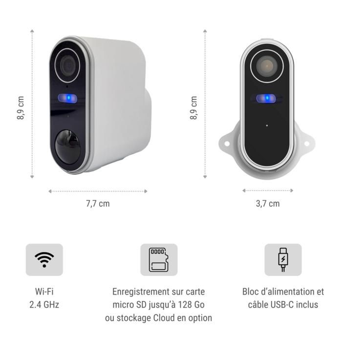 CamÈra de surveillance extÈrieure sans fil avec panneau solaire Konyks Camini Air 2 Solar