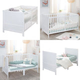 Lit bébé évolutif - 70 x 140 cm - ROBA - EASY SLEEP - Blanc laqué
