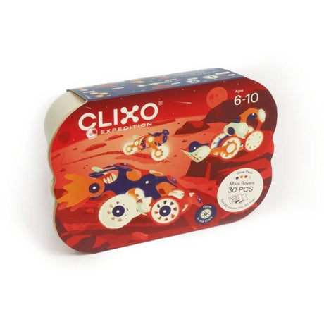 Mars Rovers CLIXO - GIPSY TOYS - Jeu de construction magnétique, flexible - 30 pcs - des 6 ans - Brille dans la nuit