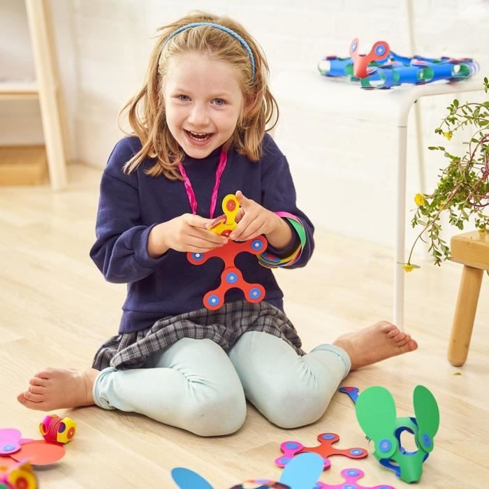 Rainbow Pack CLIXO - GIPSY TOYS - Jeu de Construction Magnétique, Flexible, Durable et Imaginatif -  42 pcs - Des 4 ans