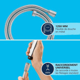 Flexible de douche - GROHE - 22106000 - 1,25 m - VitalioFlex - Métal Long-Life