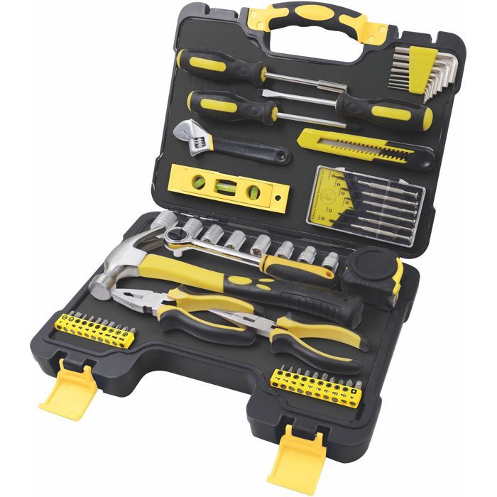 Ensemble d'outils - Fieldmann - FDG 5008-53R - 53 pieces - Pince combinée 6 - Clé a cliquet 3/8