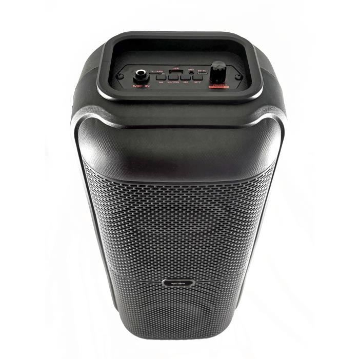 Enceinte KaraokÈ lumineuse - INOVALLEY - KA22-BTH - Bluetooth V5.0 - 49 cm - 500 W - Noir
