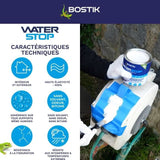 Membrane d'étanchéité - BOSTIK - Waterstop - Réparation fuites - Pot 1 kg - Blanc