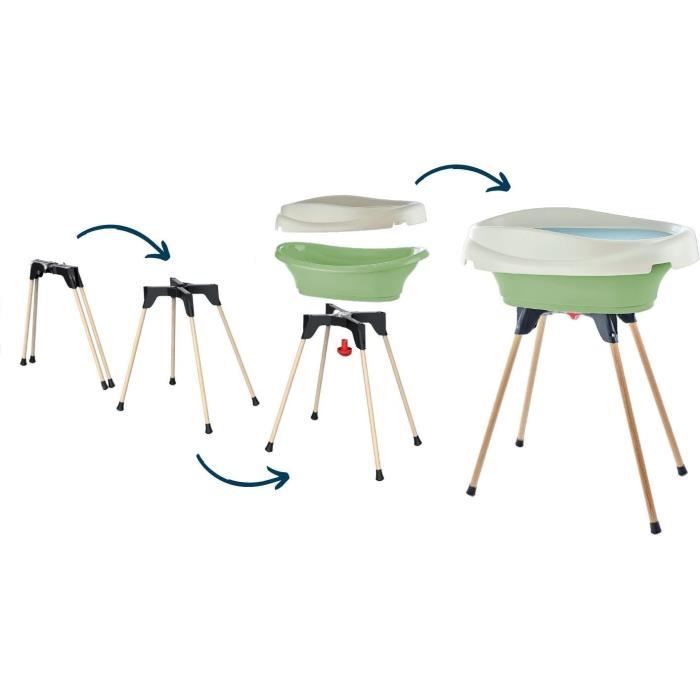 Pack plan a langer et baignoire - THERMOBABY - VASCO - Vert Céladon - 2 en 1