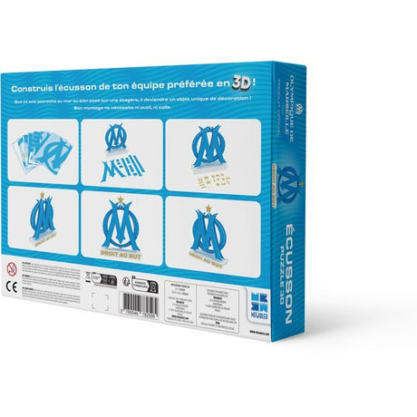 Puzzle 3D - MEGABLEU - Écusson Olympique de Marseille - 40 pieces - Des 7 ans