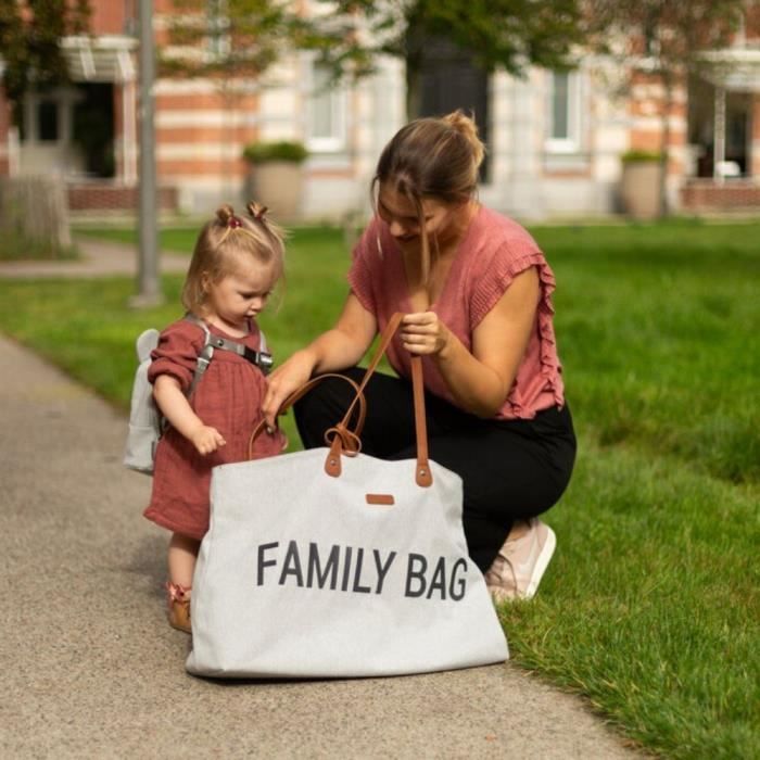 Sac a langer - CHILDHOME - Family Bag - Canvas - Gris